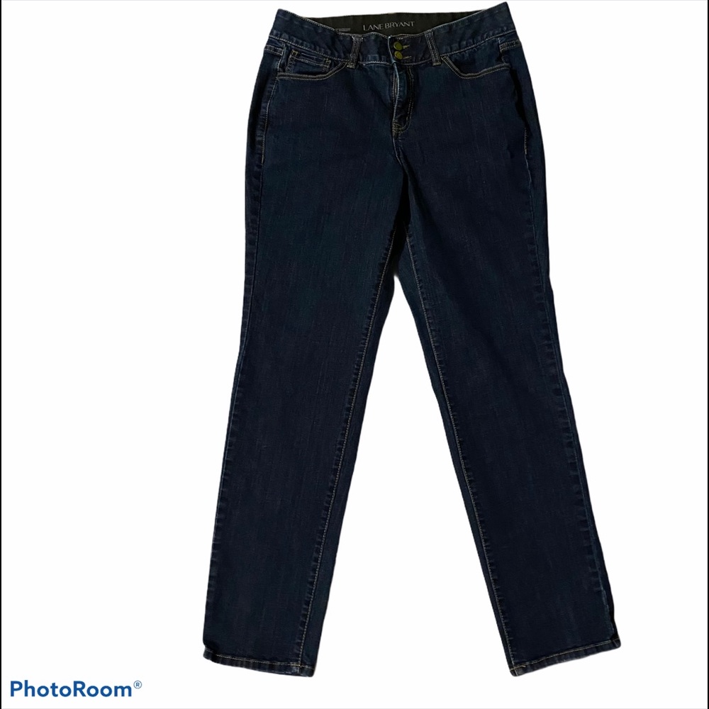 Lane Bryant straight leg jeans dark wash size 14